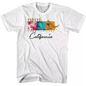 Popeye Surf California Comic Cartoon Shirt Sailorman Beach Graphic 05